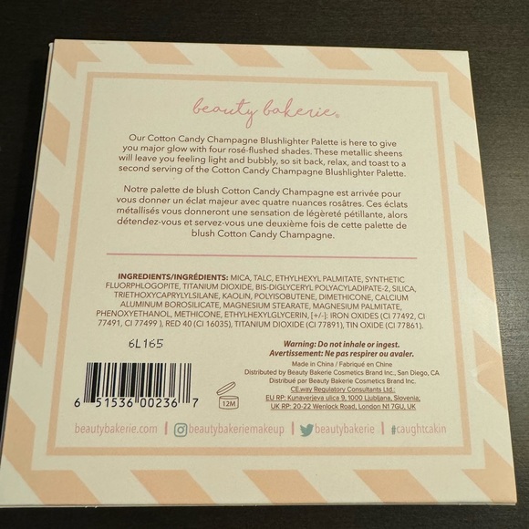 Beauty Bakerie Cotton Candy Champagne Blushlighter Palette Full Size NIB - Picture 3 of 3